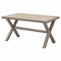 Gartentisch 180 x 90 x 75 cm Aluminium Taupe Hellbraun rechteckig