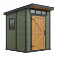 Gartenhaus 180 x 120 x 210 cm Holz Grün Natur mit Fenster und Einzeltür